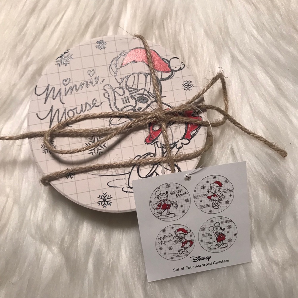 🥤Disney Sketch Mickey Minnie Drink Coasters